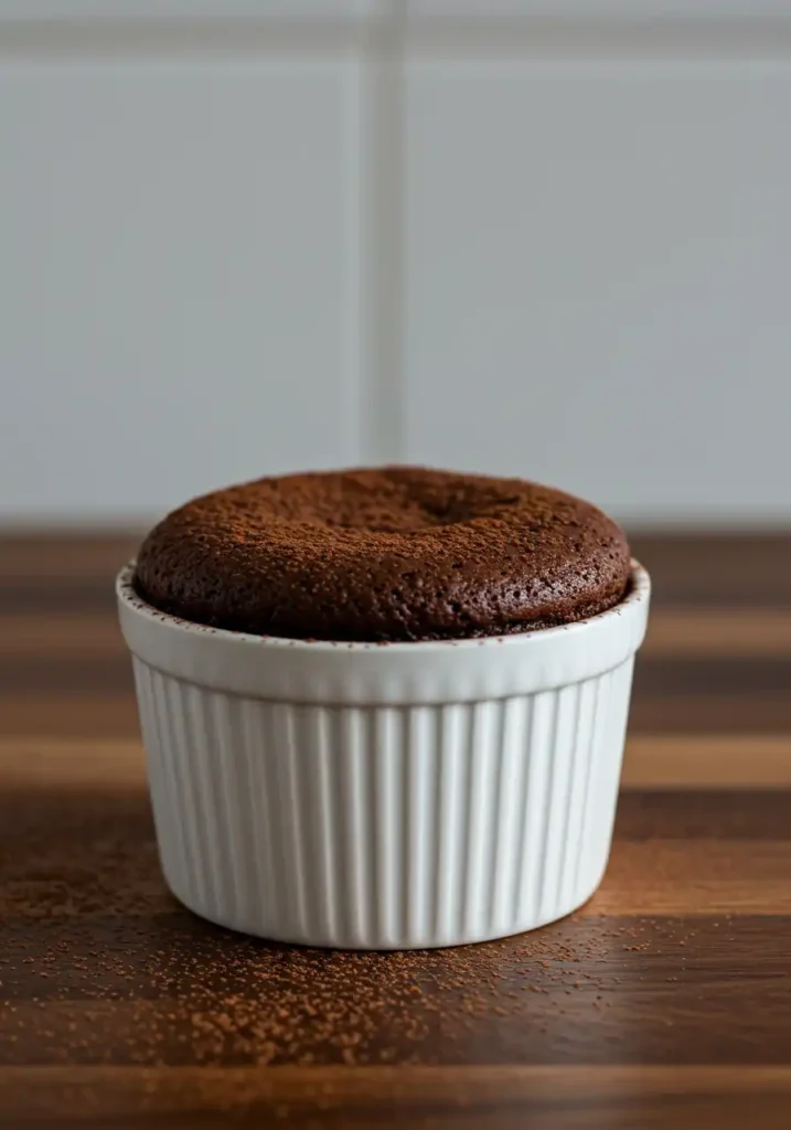 25 calorie chocolate cake in ramekin