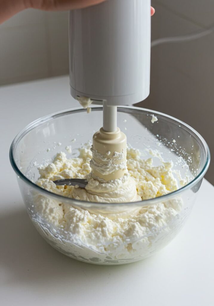 Blending cottage cheese for buffalo dip