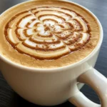 Close-up of finished brown sugar cinnamon latte