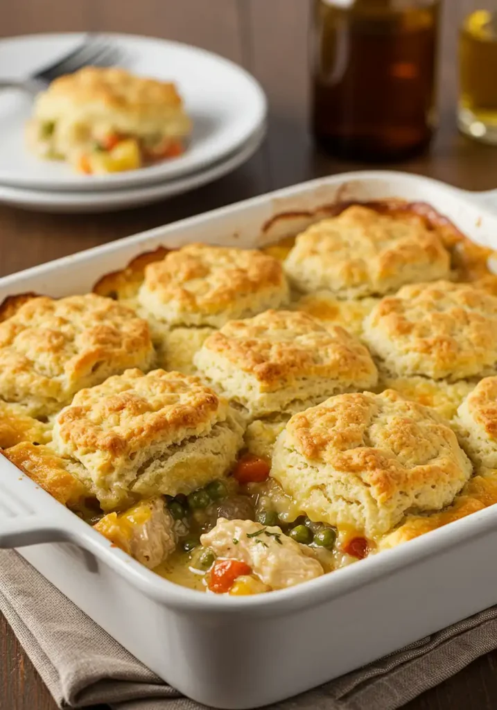 chicken cobbler dinner casserole recipe