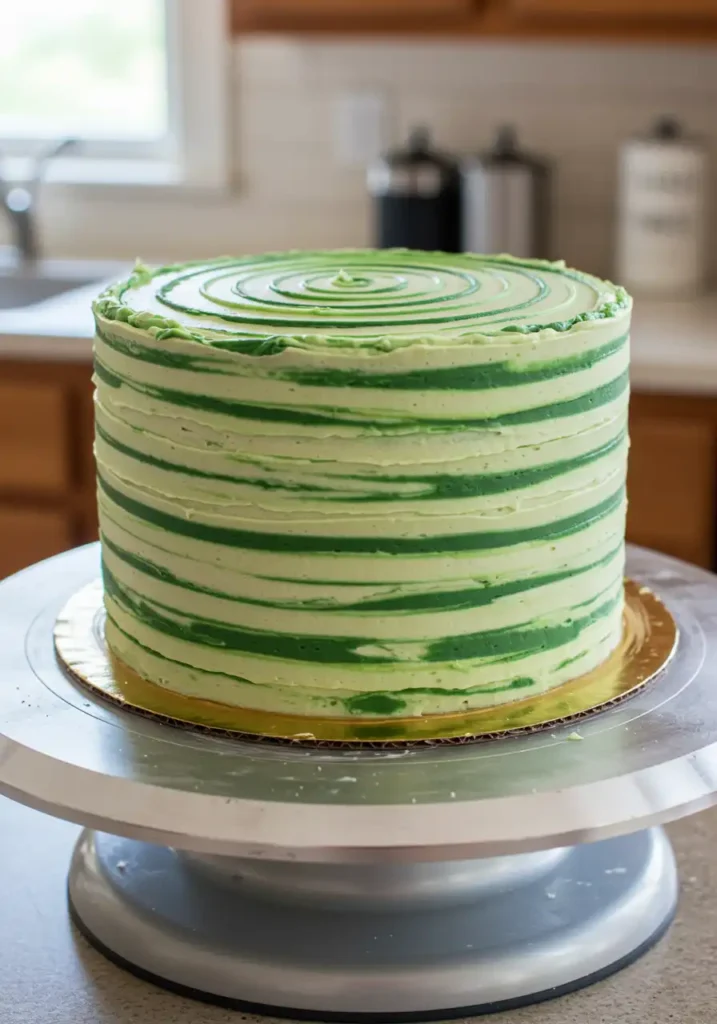 Decorating cake to look like a watermelon