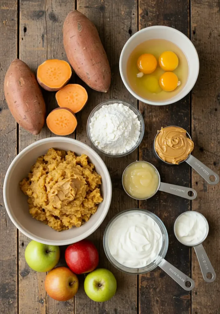ingredients for sweet potato dog cake