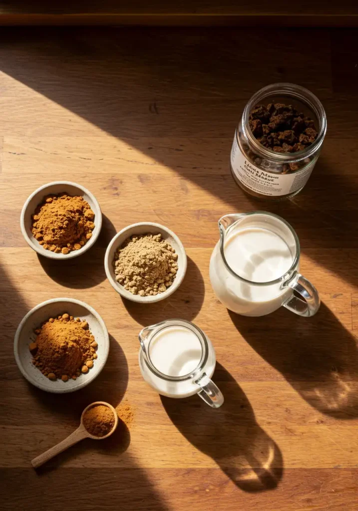 mushroom coffee ingredients including reishi and chaga