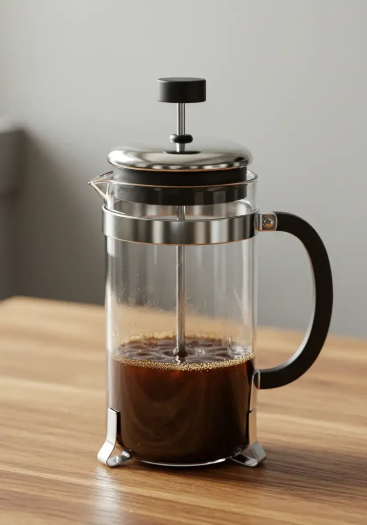 making cold brew in a French press
