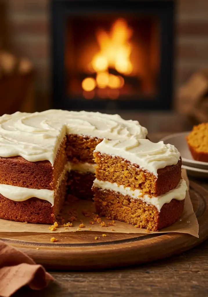Sweet potato and carrot cake with cream cheese frosting