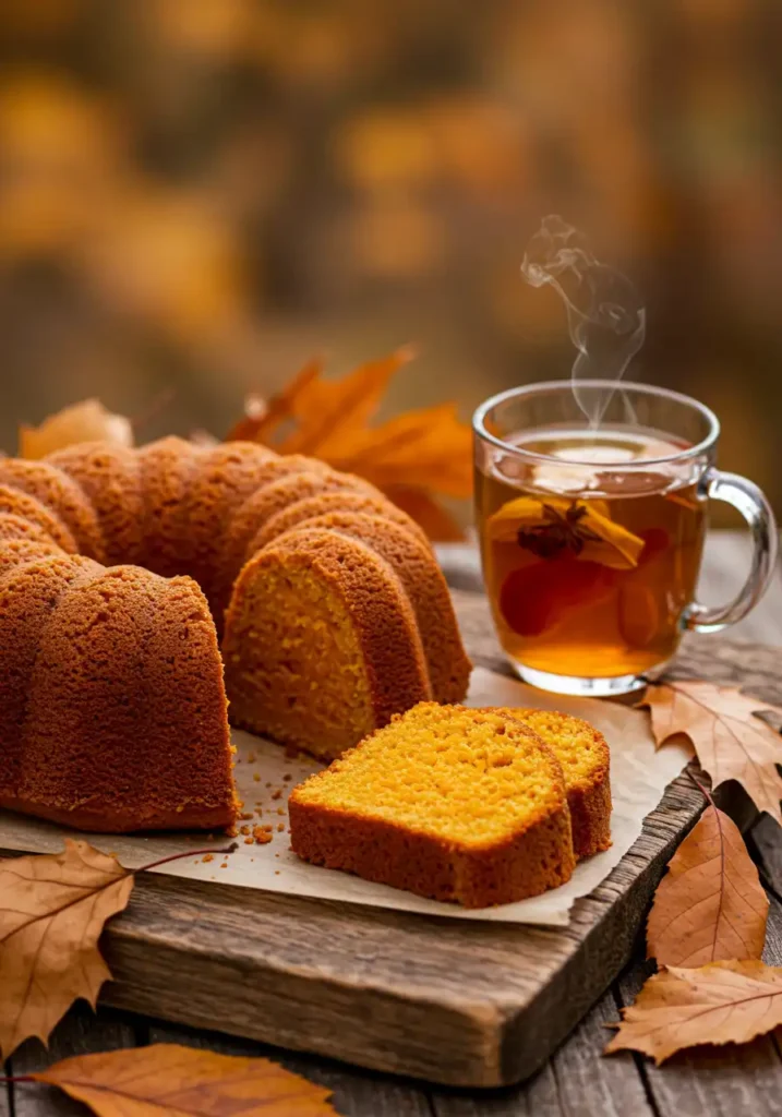 sweet potato tea cake with tea