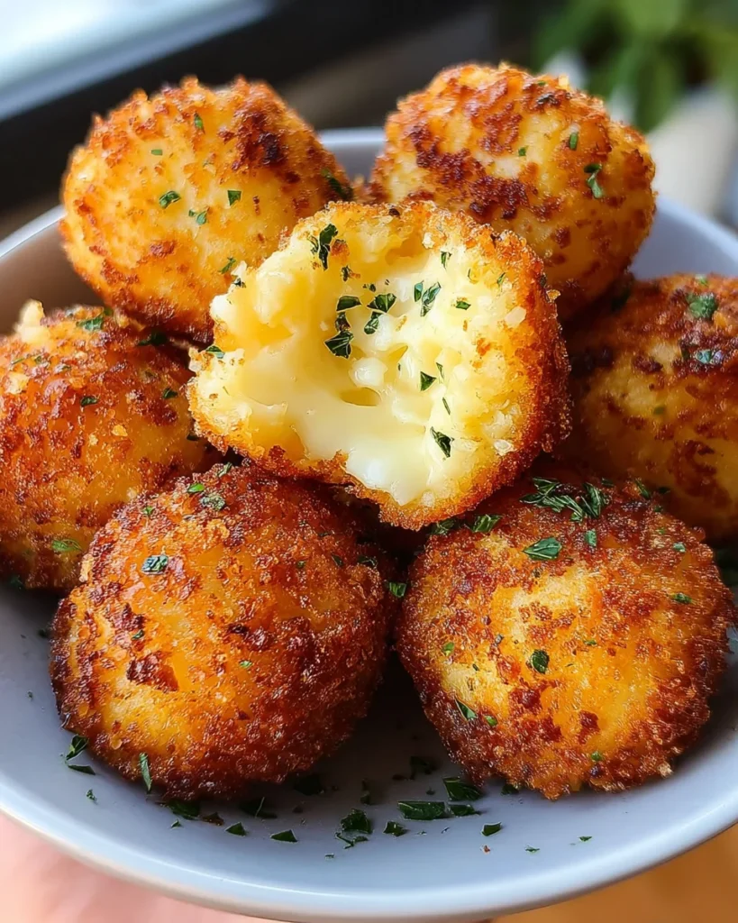 Air Fryer Cheesy Mashed Potato Balls