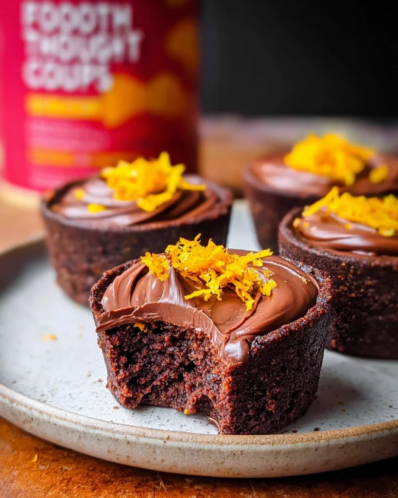 Chocolate Orange Ganache Brownies Cups