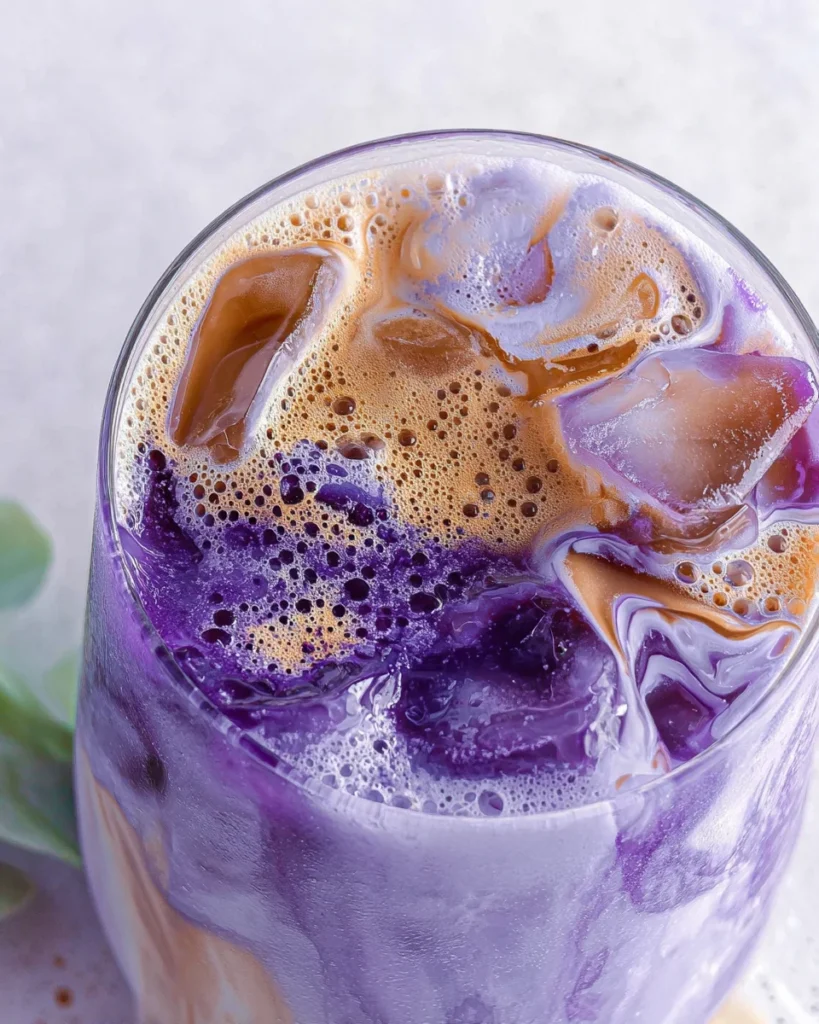 Easy Iced Ube Latte