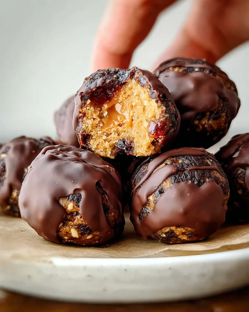 Easy & Healthy Snickers Energy Balls