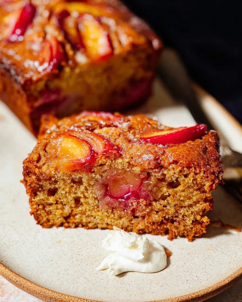 Easy and Healthy Plum and Honey Breakfast Cake