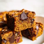 Fudgy Pumpkin Blondies