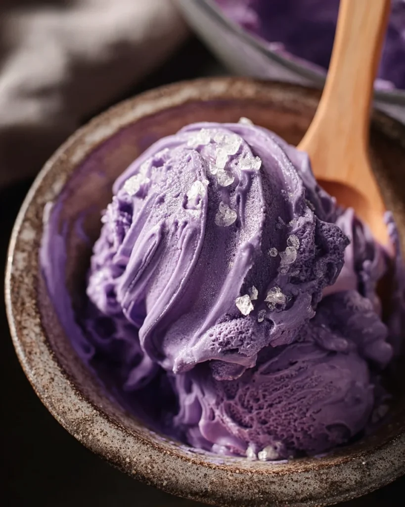 Homemade No-Churn Ube Ice Cream