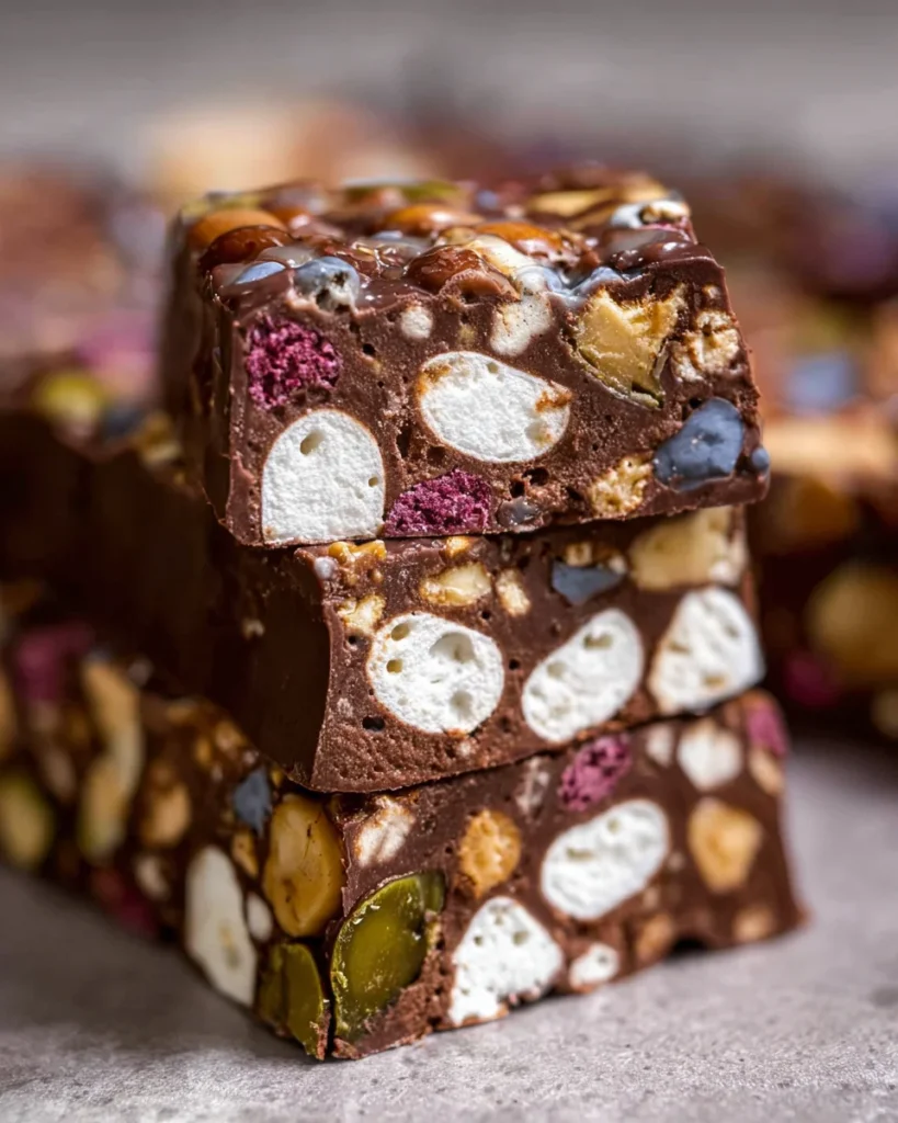 Homemade Rocky Road Protein Bars