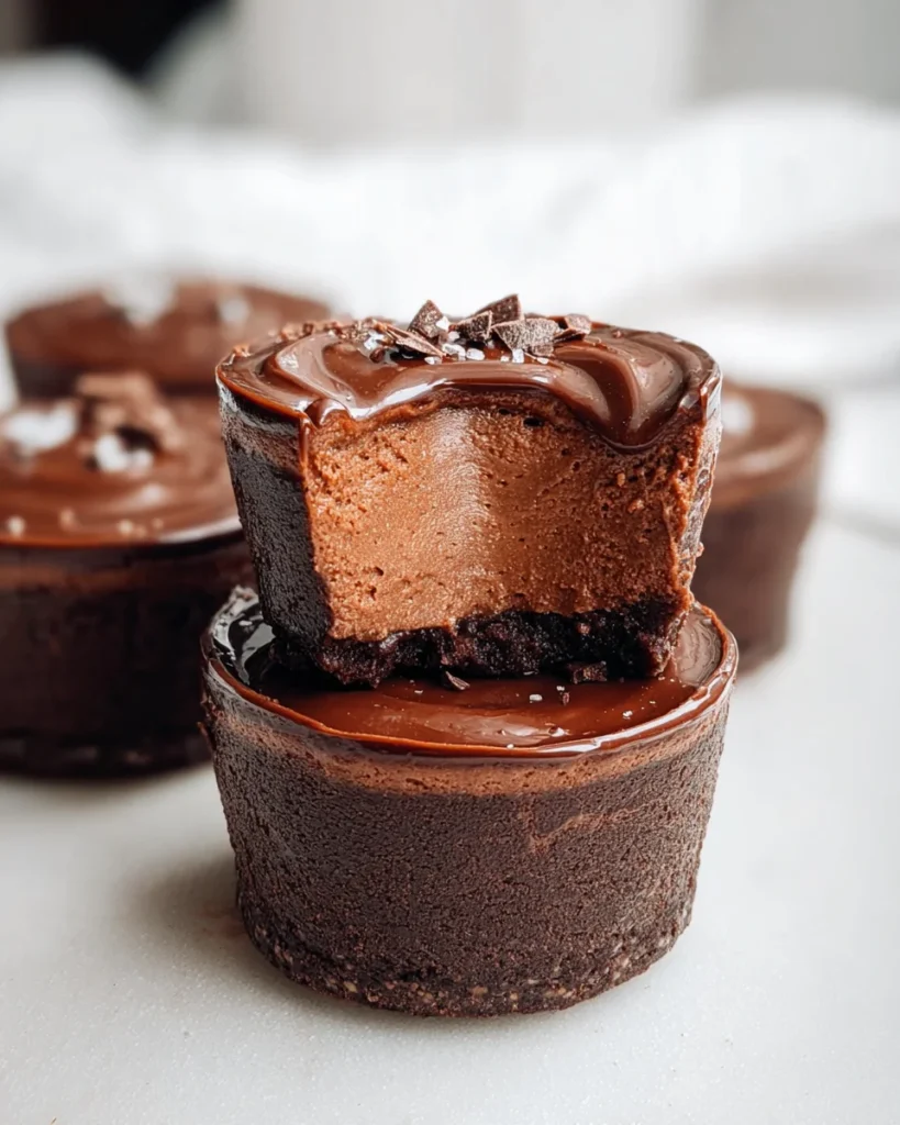 Mini Triple Chocolate Cheesecakes