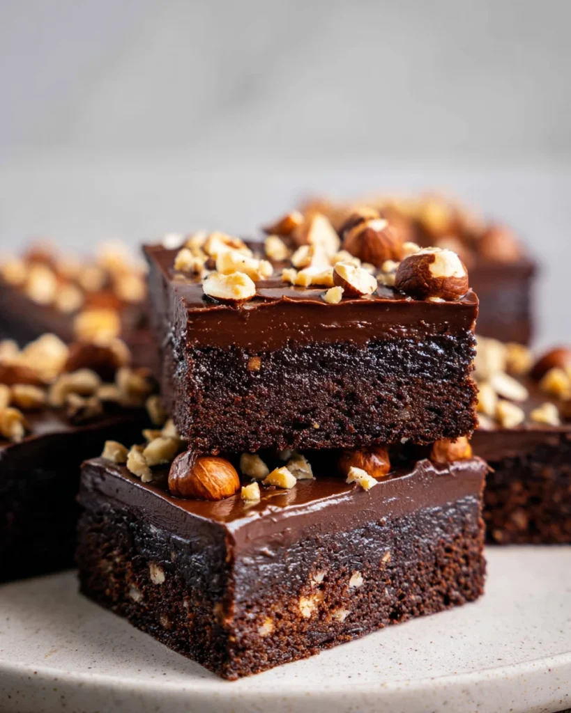 No-Bake Ferrero Rocher Brownies