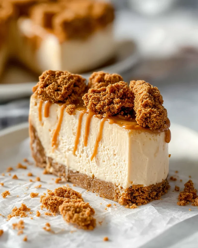 No Bake Biscoff Cheesecake
