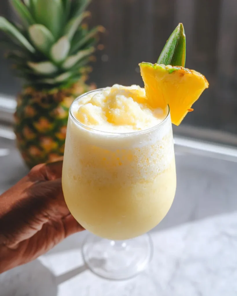 Piña Colada Mocktail With 3 Ingredients