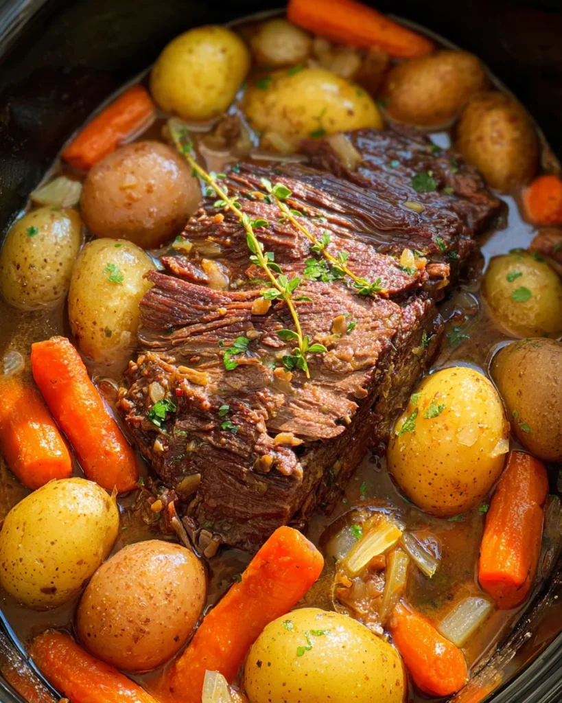 Slow Cooker Pot Roast with Onion Soup Mix