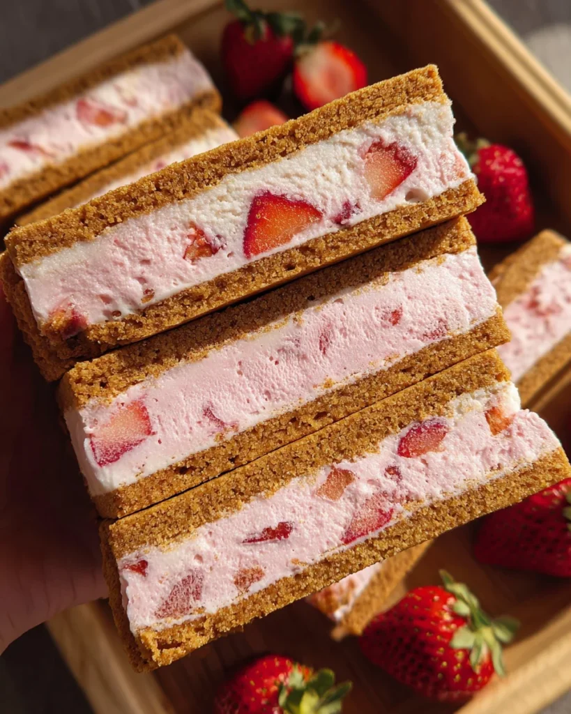 Strawberry Ice Cream Sandwiches