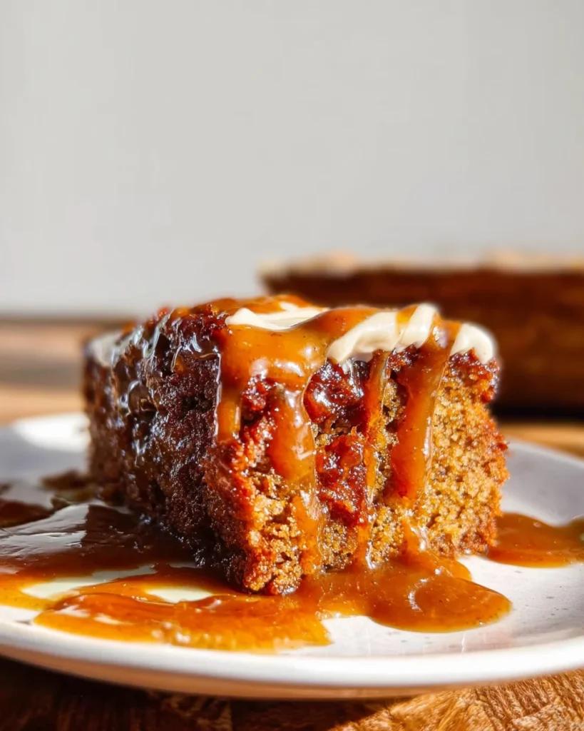 The EASIEST Sticky Toffee Pudding Tray Bake