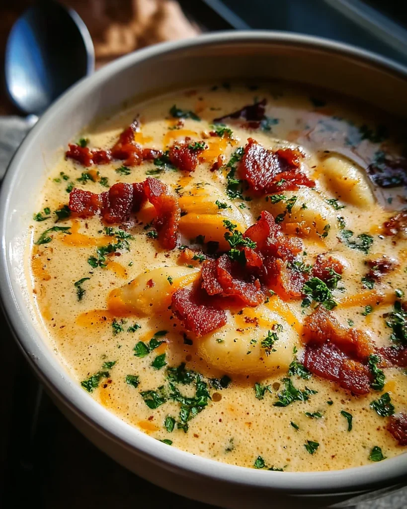 Bacon Cheddar Gnocchi Soup – A Rich and Creamy Comfort Meal