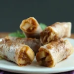 Baked Apple Pie Rice Paper Rolls
