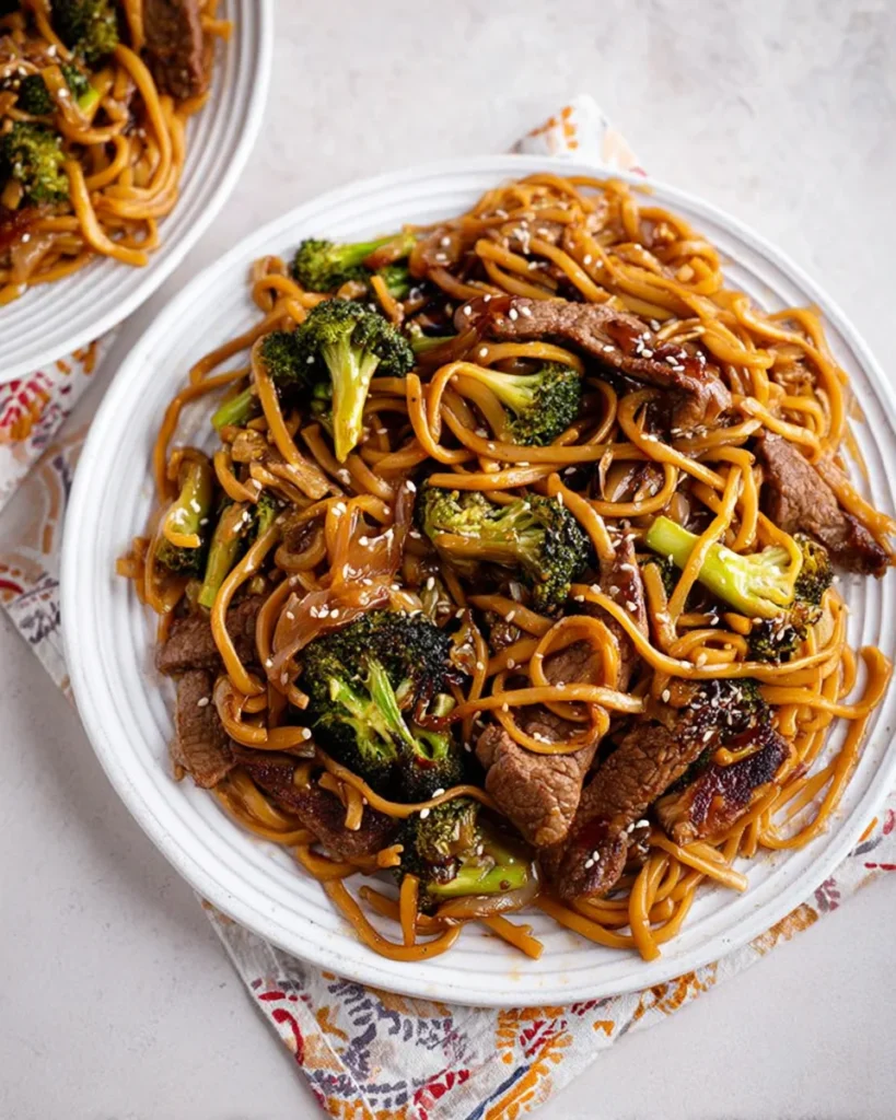 Beef and Broccoli Lo Mein Noodles