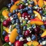 Blueberry Peach Feta Salad