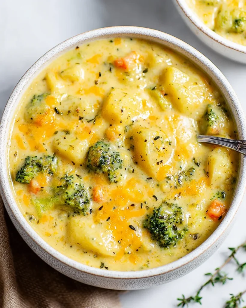 Broccoli Potato Cheese Soup Recipe