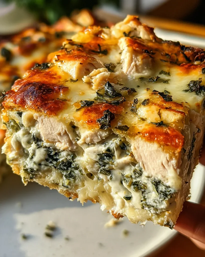 Chicken and Spinach Casserole with Cream Cheese