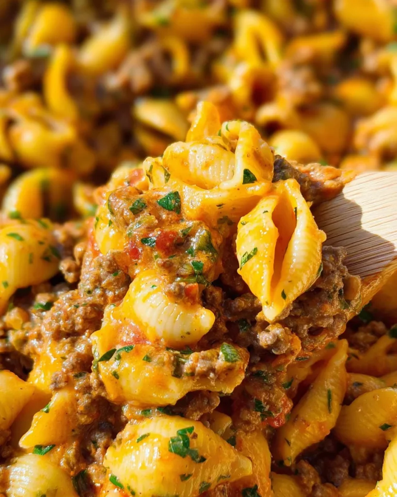 Creamy Beef and Shells