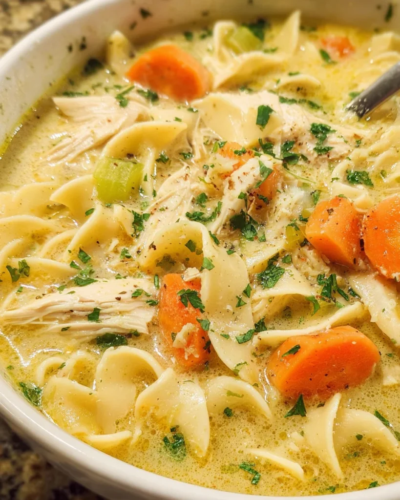 Creamy Chicken Noodle Soup Recipe