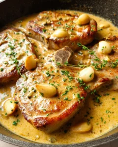 Creamy Garlic Pork Chops