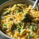 Creamy One-Pot Broccoli Cheddar Orzo