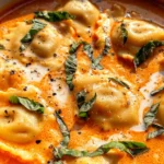 Creamy Tuscan Ravioli Soup