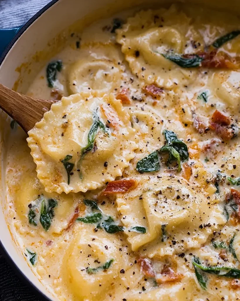 Creamy Tuscan Ravioli Soup : Comfort in Every Spoonful