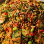 Crispy Rice Salad with Peanut-Chili Dressing
