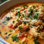 Crock Pot Creamy Chicken Parmesan Soup