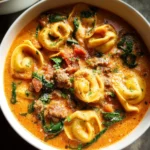 Crockpot Tortellini Soup with Sausage
