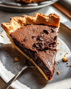 Dark Chocolate Chess Pie