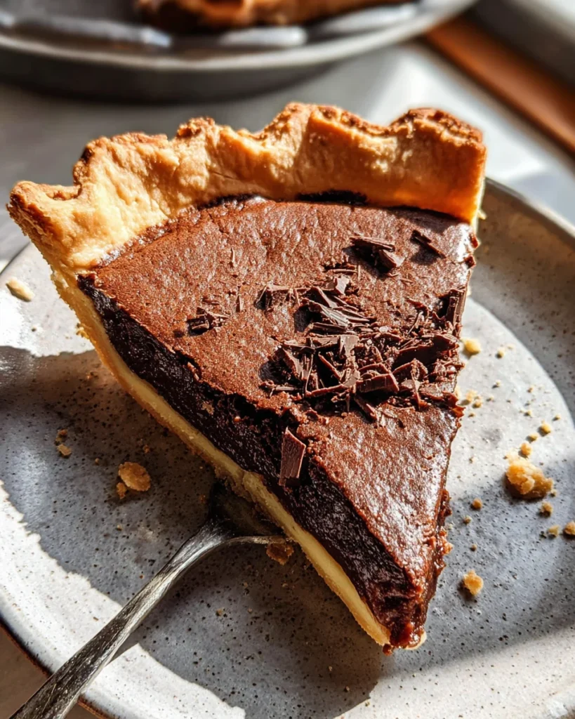 Dark Chocolate Chess Pie