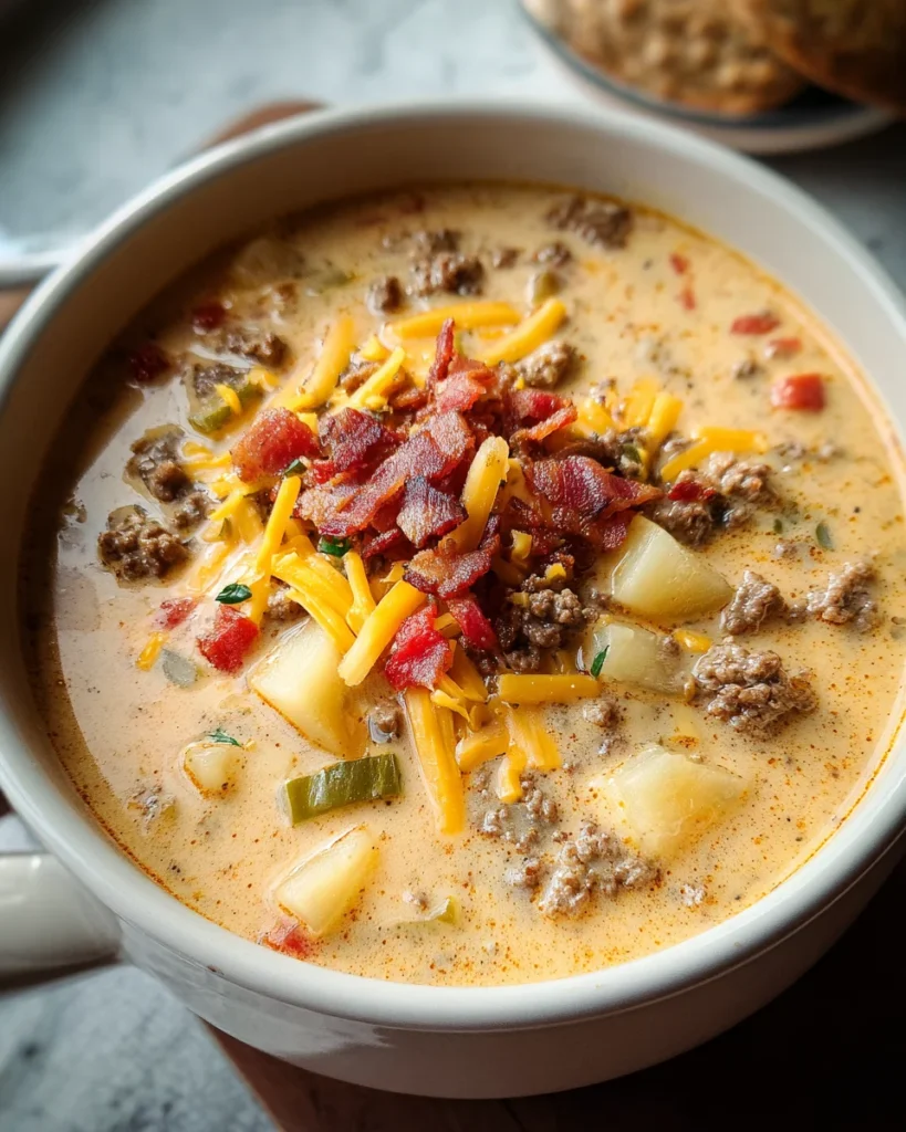 Easy Cheeseburger Soup