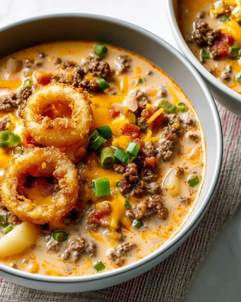 Easy Cheeseburger Soup Recipe