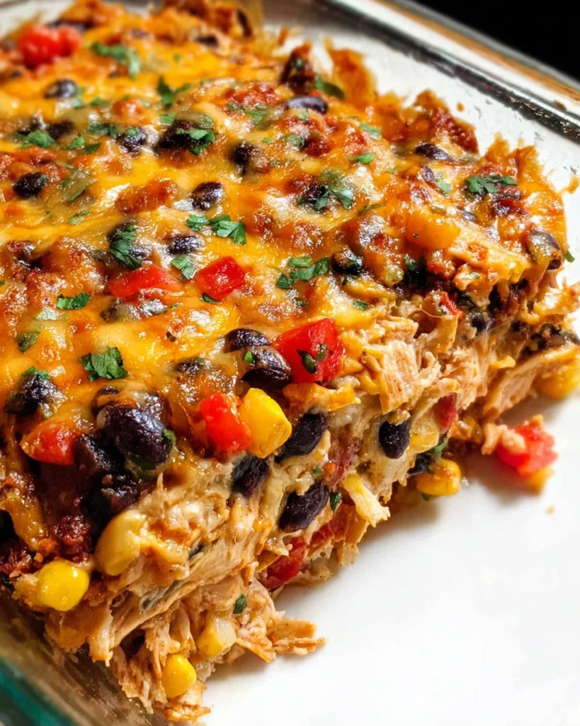 Easy Chicken Burrito Casserole