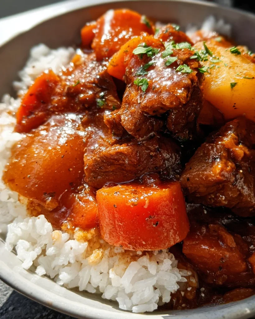 Grandpa Clarence's Hawaii-Style Beef Stew (Rich and Tangy!)