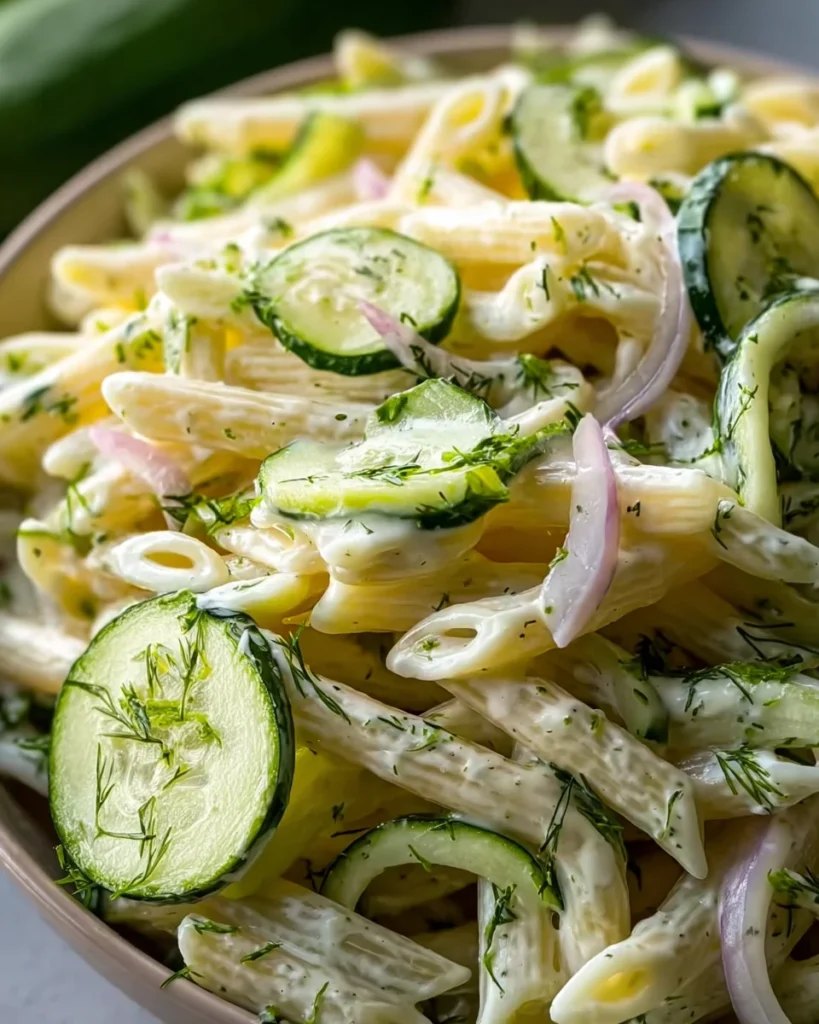 Healthy Cucumber Pasta Salad
