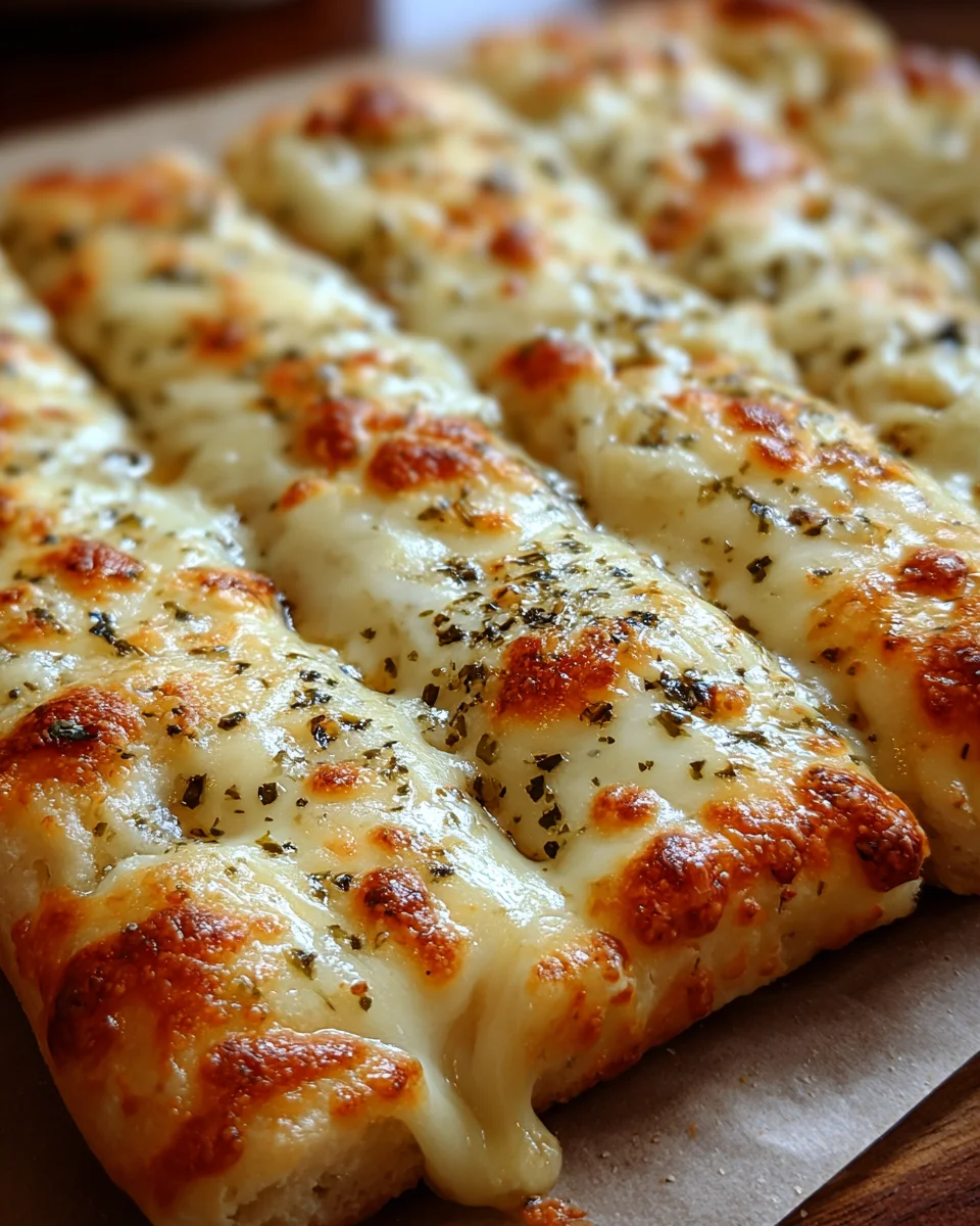 Homemade Cheesy Breadsticks