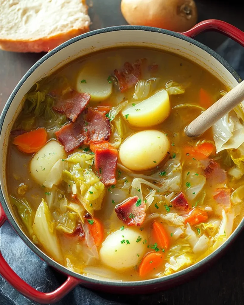 Irish Bacon, Cabbage, and Potato Soup