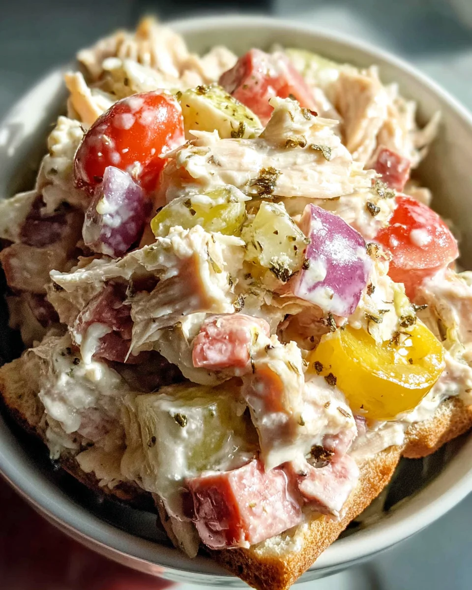 Italian Grinder Chicken Salad